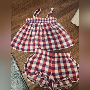 Plaid Red and Blue Toddler Outfit